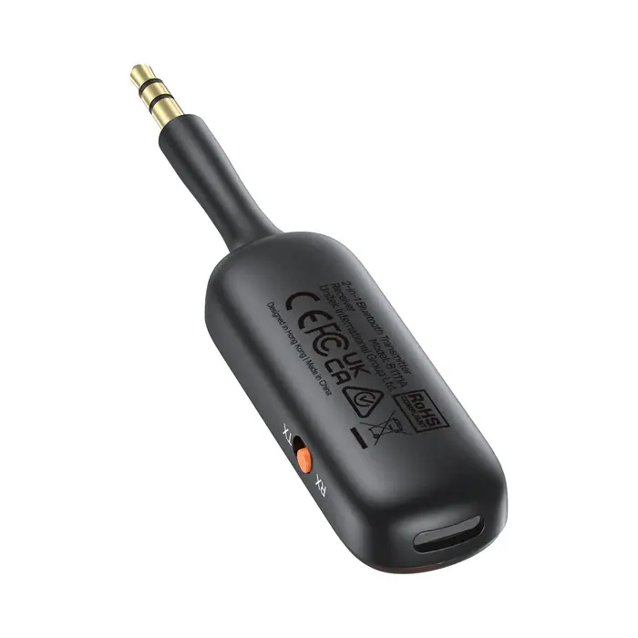 Unitek B1111A01 Bluetooth Adapter, 2-in-1 Bluetooth 5.3 Transmitter/Receiver, up to 10 m, latency 40ms, charge up to 10