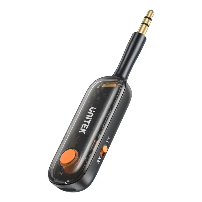 Unitek B1111A01 Bluetooth Adapter, 2-in-1 Bluetooth 5.3 Transmitter/Receiver, up to 10 m, latency 40ms, charge up to 10