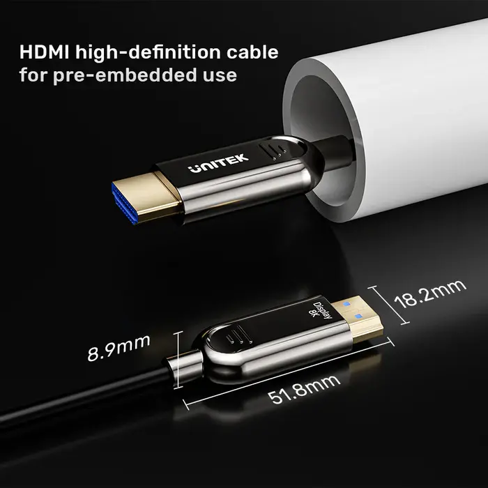 Unitek C11085GY01-20M 20M Fiber Optic HDMI Cable 8K 60Hz