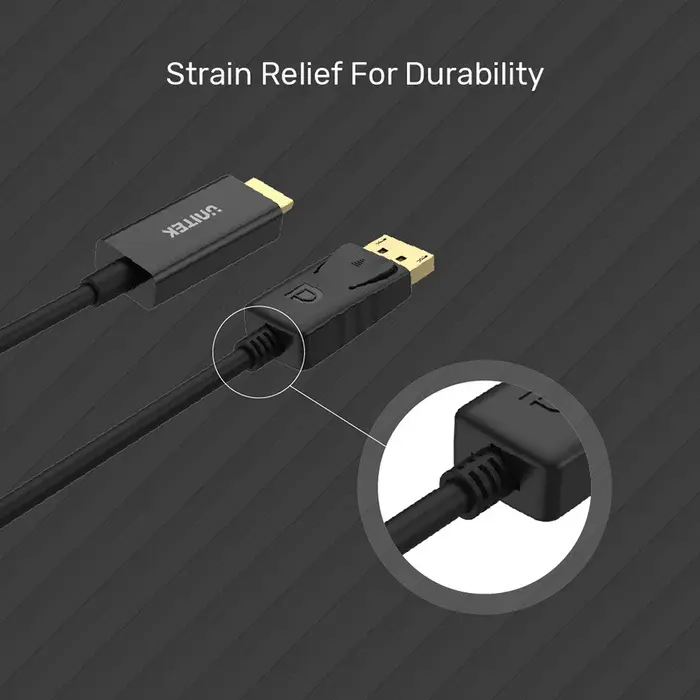 Unitek Y-5118CA Cable, 1.8M DisplayPort to HDMI 1080P Full HD Cable