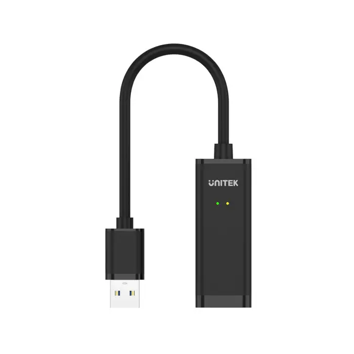 Unitek Y-1468 USB Adapter, USB2.0 to 10/100Mbps Ethernet Adapter, With LED Indicator, Black