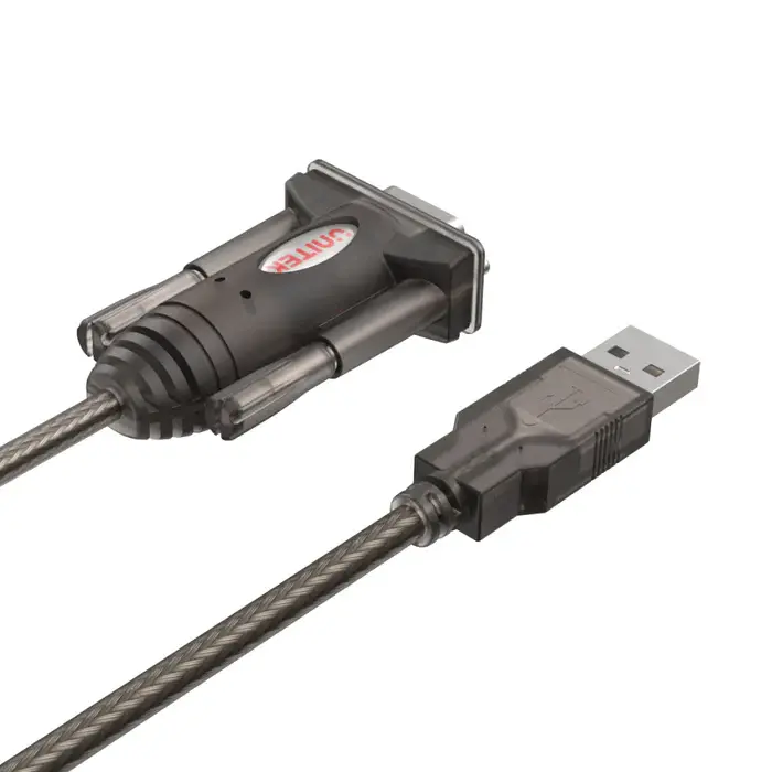 Unitek Y-105 USB Adapter, 1.5M, USB to RS232 Serial Adapter, Black