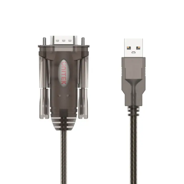 Unitek Y-105 USB Adapter, 1.5M, USB to RS232 Serial Adapter, Black