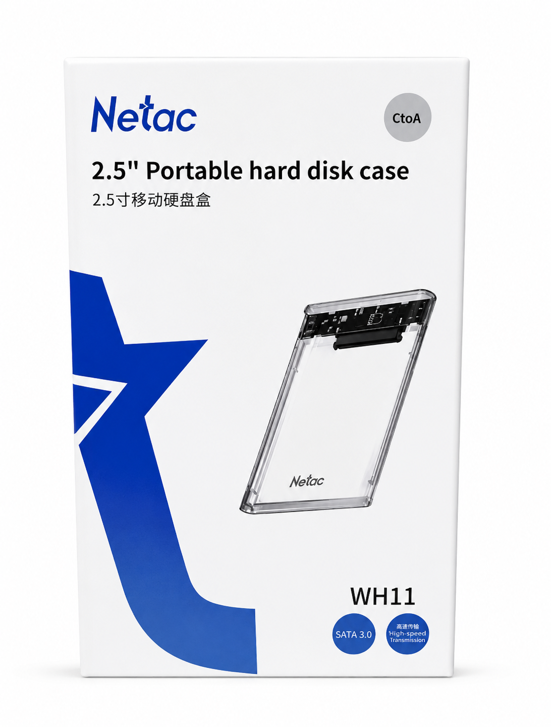 NETAC WH11 USB Adapter, SATA to USB 3.0 External 2.5″ HDD/SSD Case