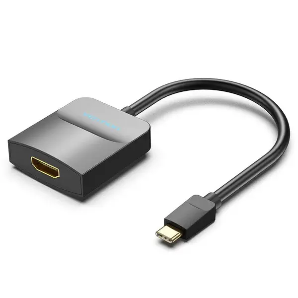 Vention TDCBB Type-C to HDMI Adapter, 0.15M Black ABS Type