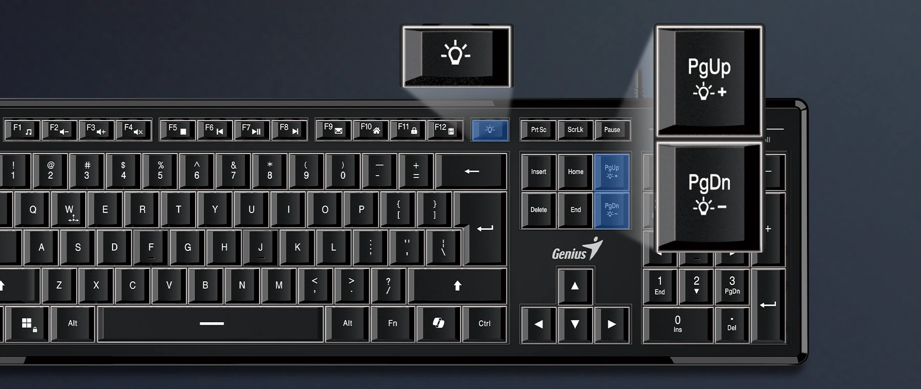 Genius SlimStar 820, AI Copilot Key, Keyboard, Black