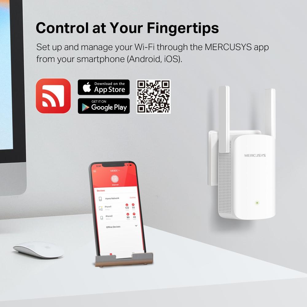 Mercusys ME60X, AX1500 Wi-Fi 6 Range Extender