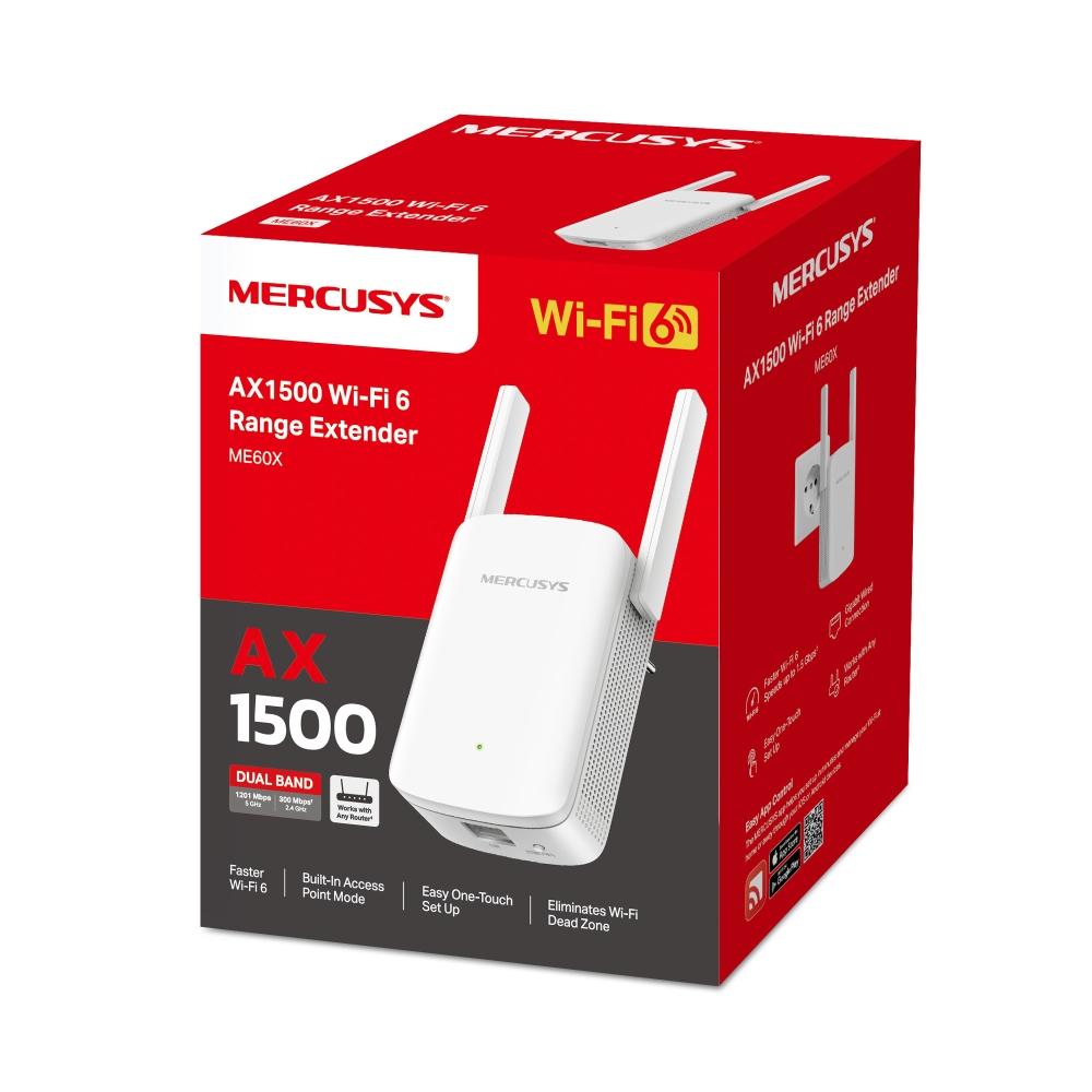 Mercusys ME60X, AX1500 Wi-Fi 6 Range Extender
