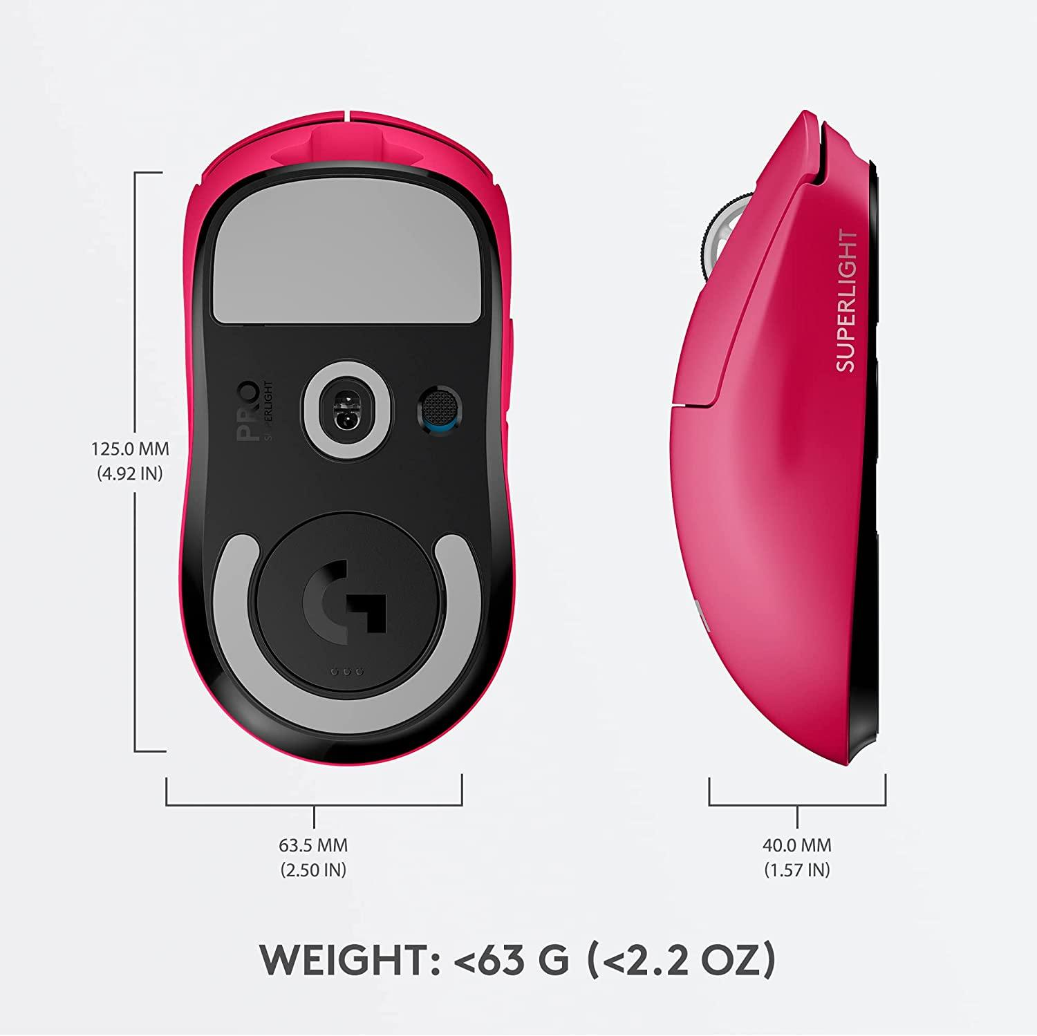 Logitech G PRO X SUPERLIGHT Mouse, Magenta