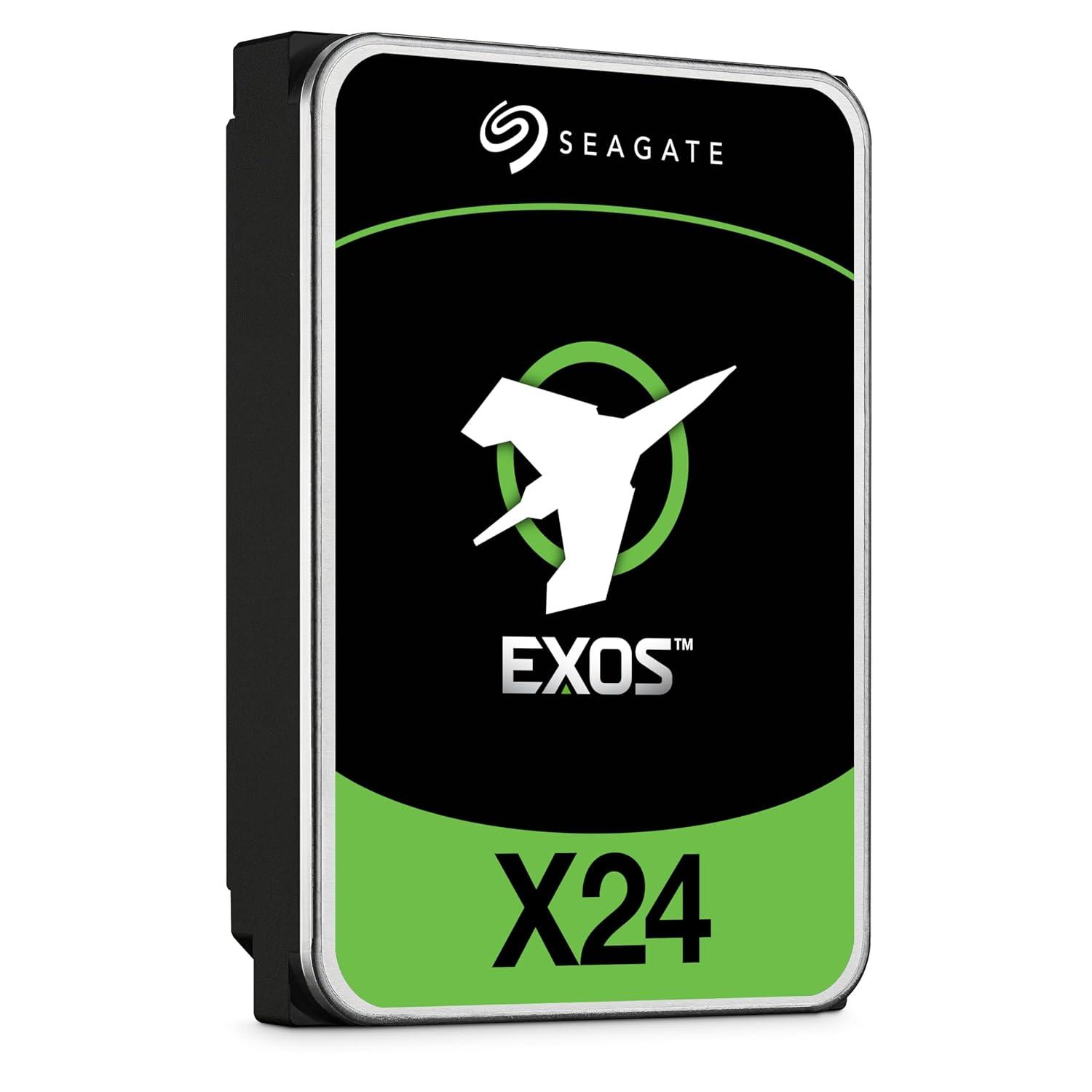 Seagate Exos X24 HDD, 16TB Enterprise Internal Hard Drive HDD - 6GB/s SAS 7200RPM 2.5M MTBF