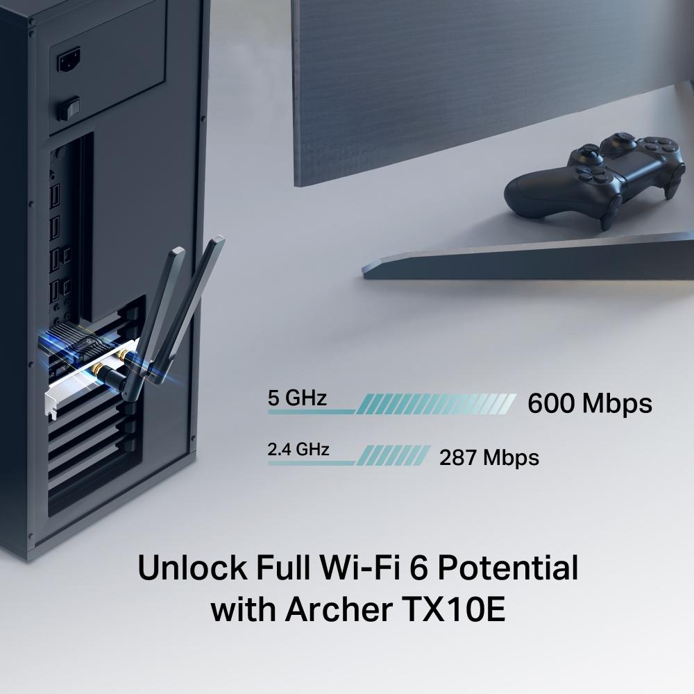 TP-Link Archer TX10E Adapter, AX900 Wi-Fi 6 Bluetooth PCle Adapter
