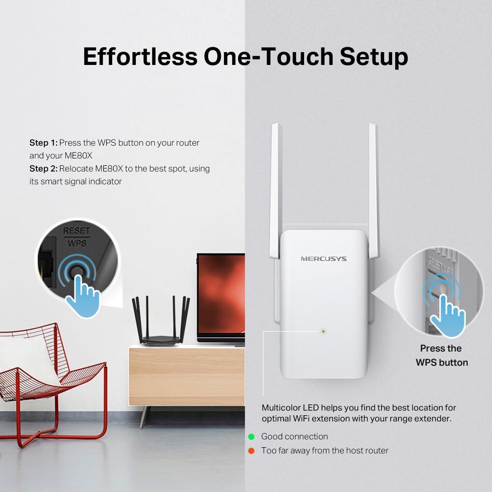 Mercusys ME80X ME80X, AX3000 Wi-Fi 6 Range Extender