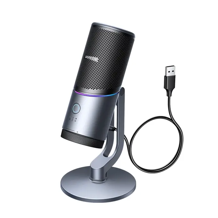 UGREEN CM769 Microphone, for PC, RGB, USB, 3.5mm, Black