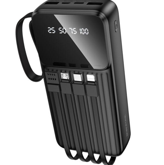 Borofone BJ76A Power Bank, 20000mAh, with 4 cables, black