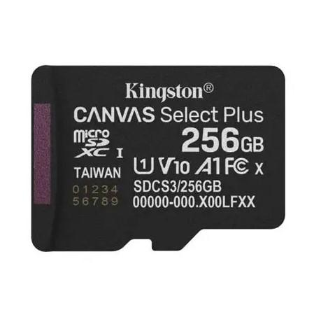 Kingston SDCS3/256GBSP Memory Card, Canvas Select Plus microSD memory card