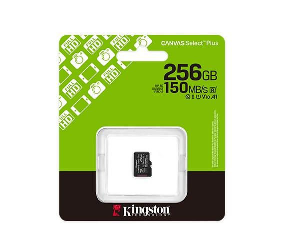 Kingston SDCS3/256GBSP Memory Card, Canvas Select Plus microSD memory card