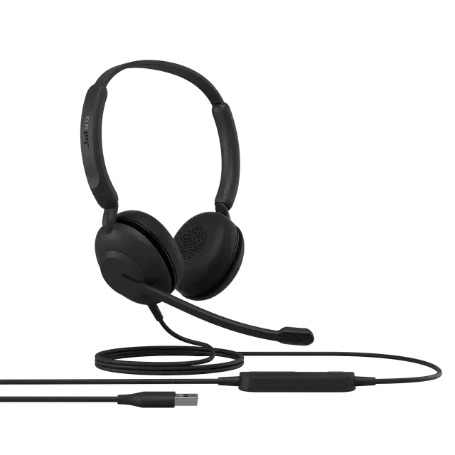 Jabra Evolve 10 Stereo Headphone, USB-A, Leatherettes, Black