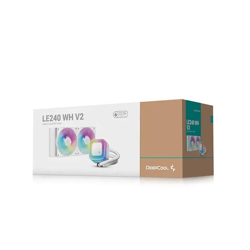 DeepCool LE240 WH V2, Liquid CPU Cooler, 240mm AIO ARGB, White