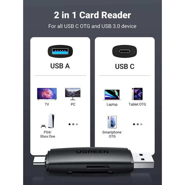 UGREEN CM304 (80191) Card Reader, USB-C / USB 3.0 CARD READER