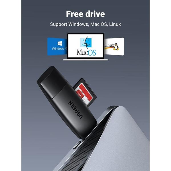 UGREEN CM304 (80191) Card Reader, USB-C / USB 3.0 CARD READER