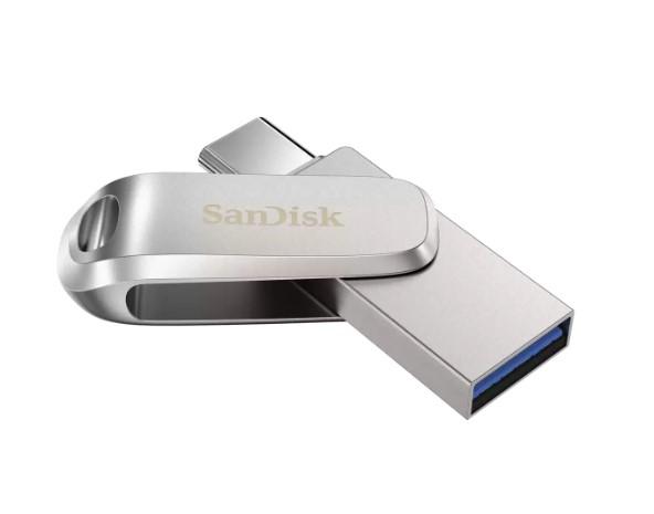 Sandisk SDDDC4-128G-G46 Flash Memory, Ultra Dual Drive Luxe USB Type-C, 128GB, ნაცრიფერი