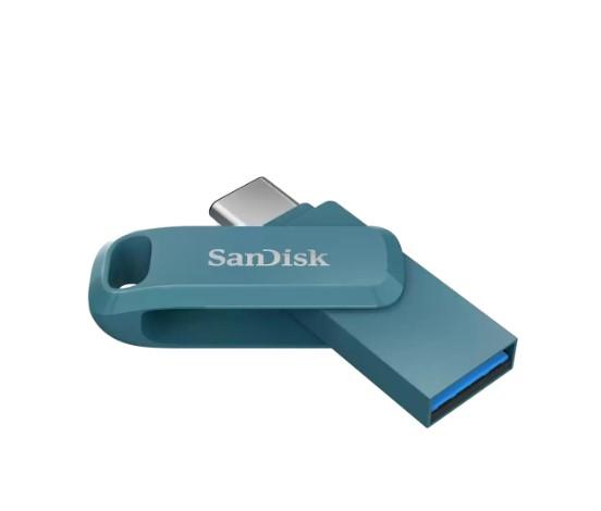 Sandisk SDDDC3-256G-G46NBB Flash Memory, 256GB, Ultra Dual Drive Go USB Type-C, ფირუზისფერი