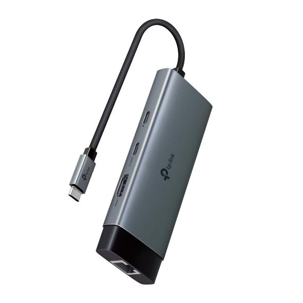 UH6120C, TPLINK, Type C Adapter, USB Type-C 6-Port Hub, K@60Hz HDMI, 1 Gbps ethernet, 100W PD, 1×USB-C Data Ports, 2× USB-A