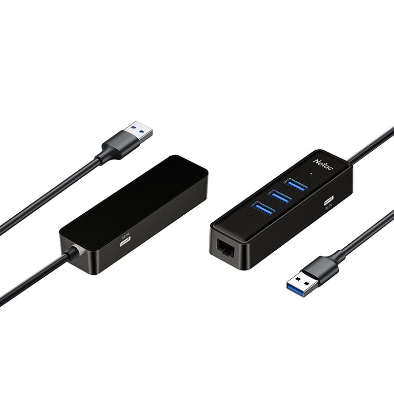 NETAC WF12 USB Adapter, NETAC WF12 USB 3.0 Hub with RJ45