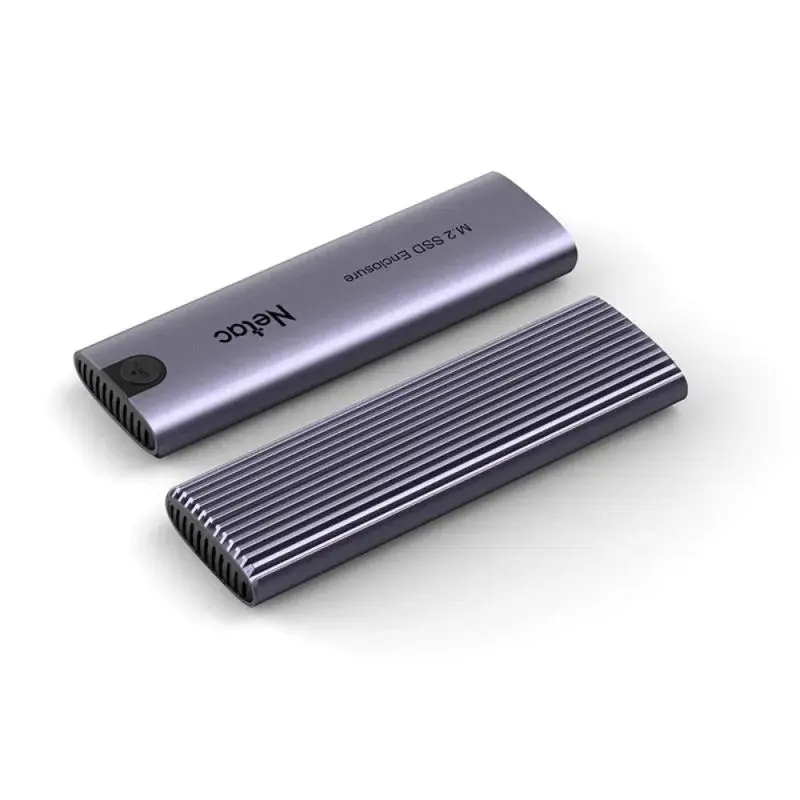 NETAC NT07WH51-32CA M.2 NVMe/SATA SSD Case, USB3.1 Gen2 10Gb/s M-Key NVMe & SATA, A to C cable