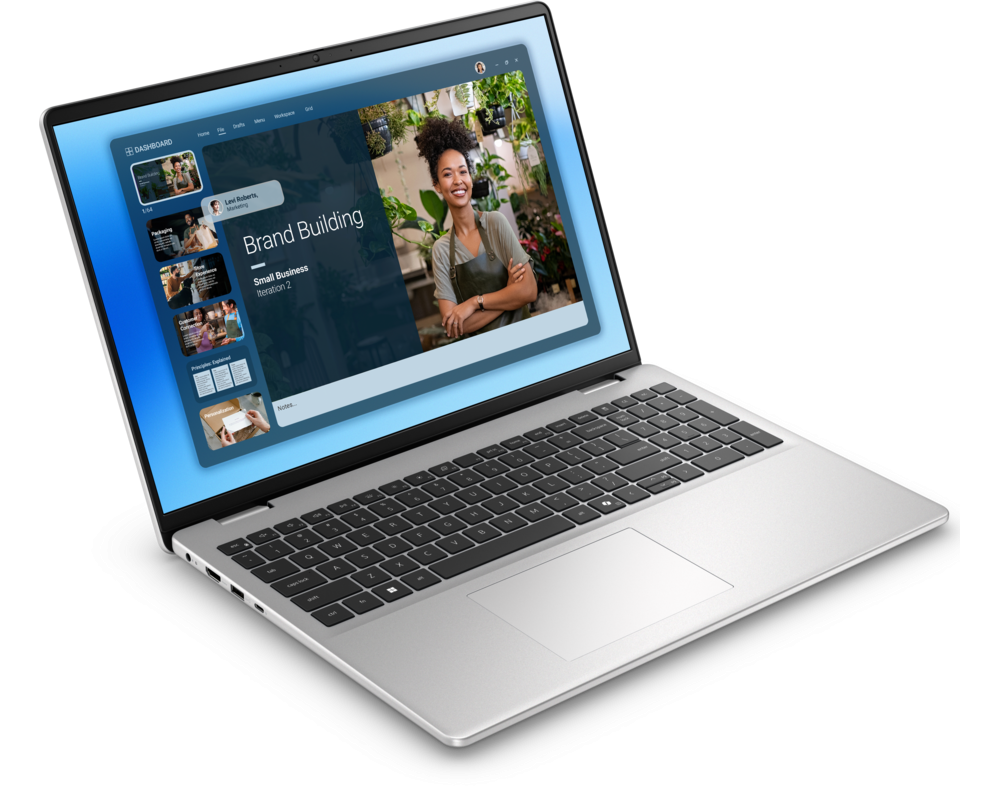 Dell 16 DC16251 16" FHD+ Touch Core 7 150U 16GB 1TB Backlit Fingerprint Ubuntu, Platinum Silver Notebook DC16251