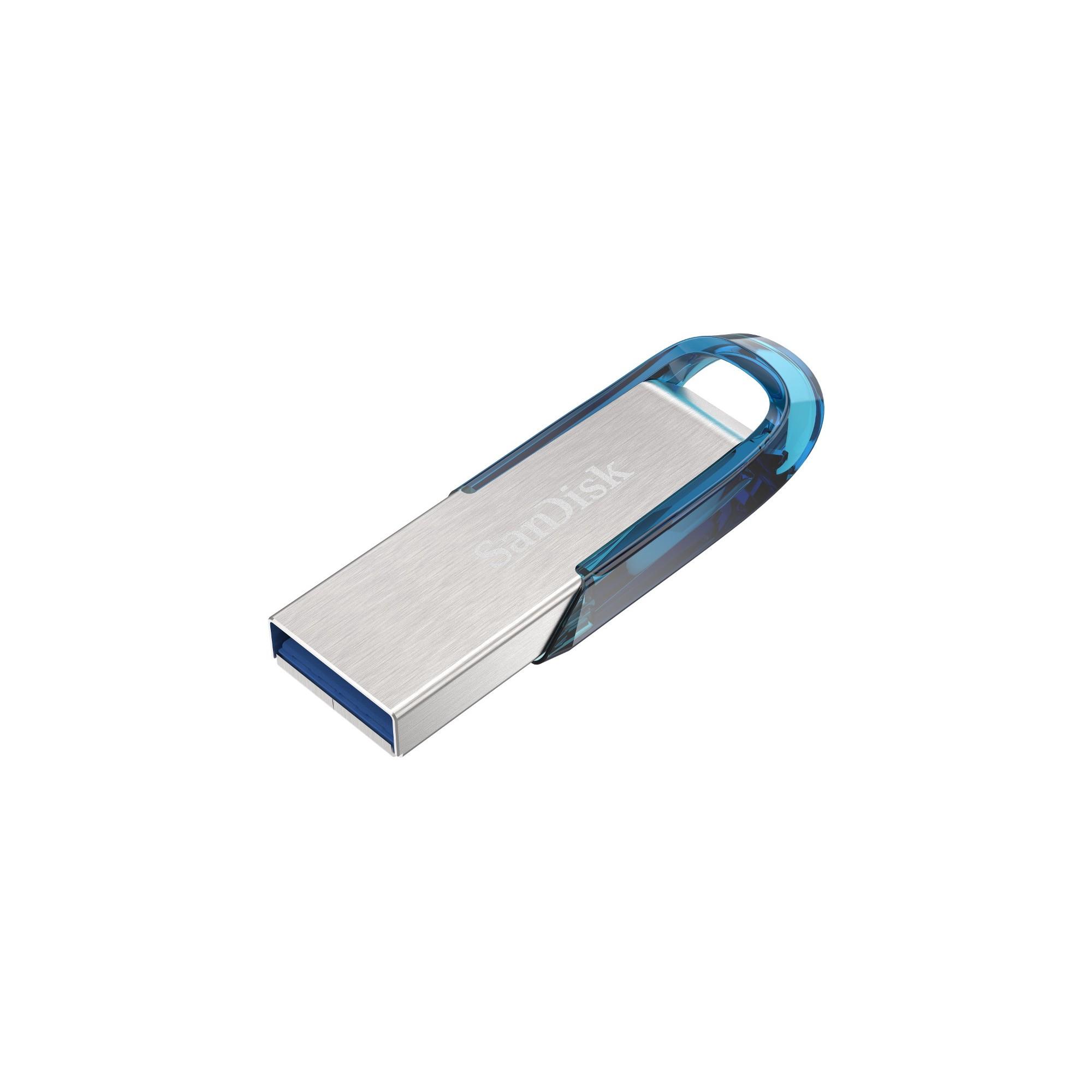 Sandisk SDCZ73-064G-G46B Flash Memory, 64GB, Ultra Flair USB 3.0, ცისფერი/ნაცრისფერი
