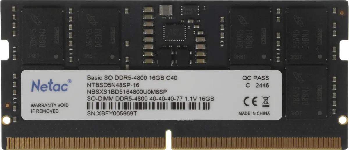 NETAC RAM, NETAC Basic SO DDR5-4800 16GB C40